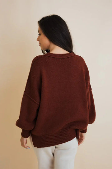 Effortlessly Cozy Oversized Sweater - MeeeShop Women's Fashion