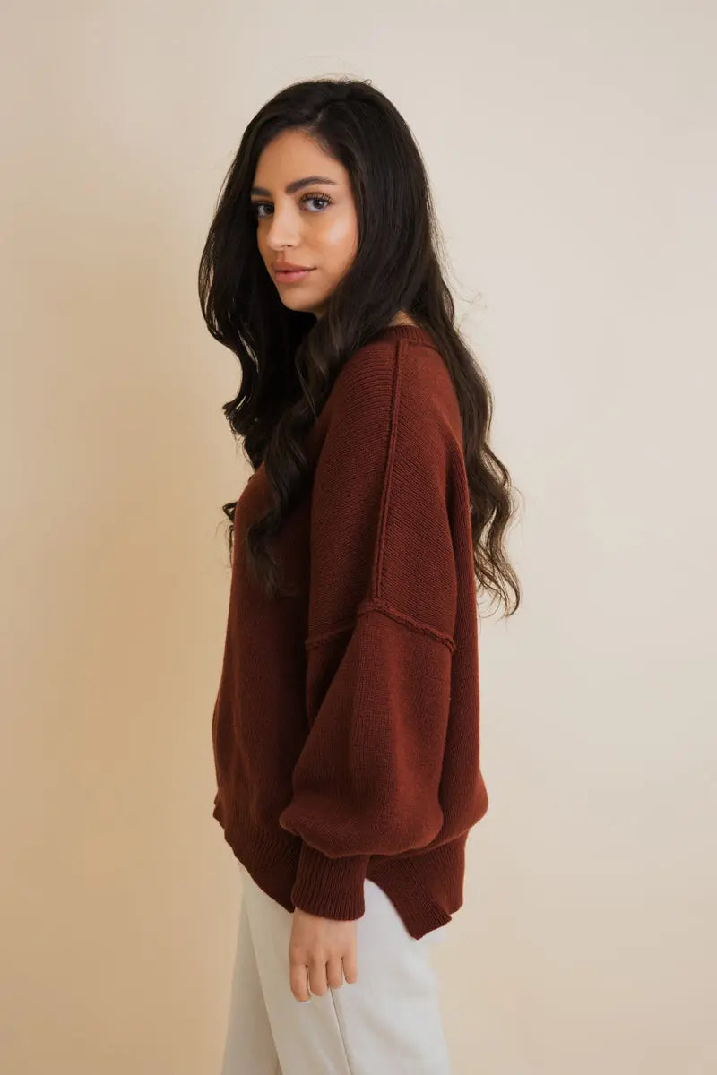 Effortlessly Cozy Oversized Sweater - MeeeShop Women's Fashion