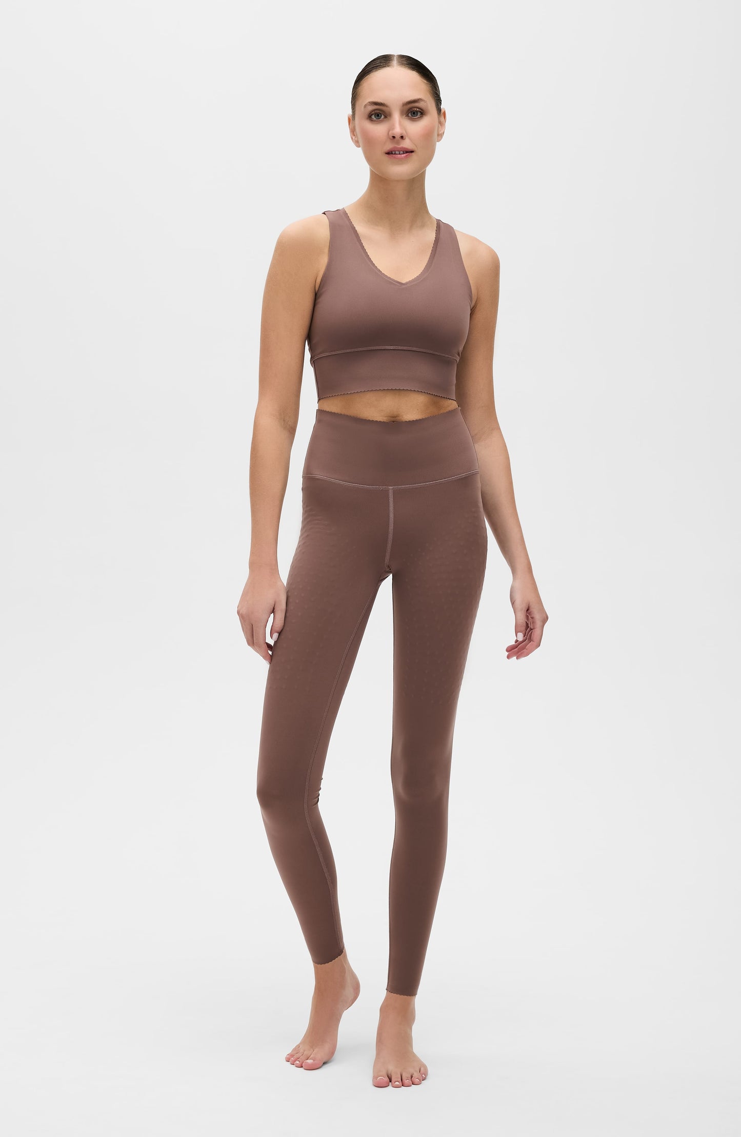 Elastique Athletics Adorn Leggings in cappuccino view 2 - Adornment Pants (bottom)