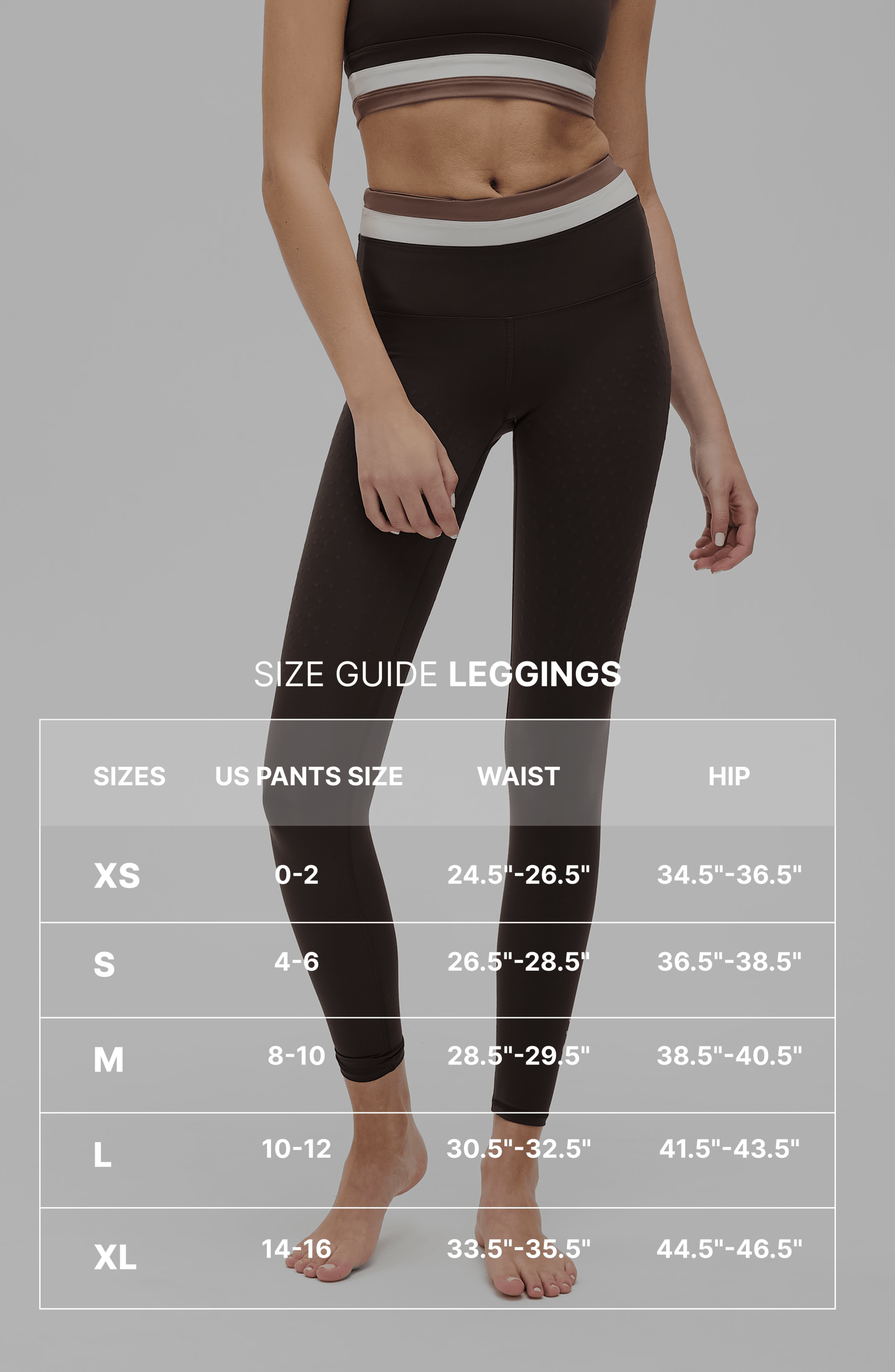 Elastique Athletics Le Monde Leggings in Java / Ivory / Cappuccino view 9 - Haute Monde Leggings (bottom)