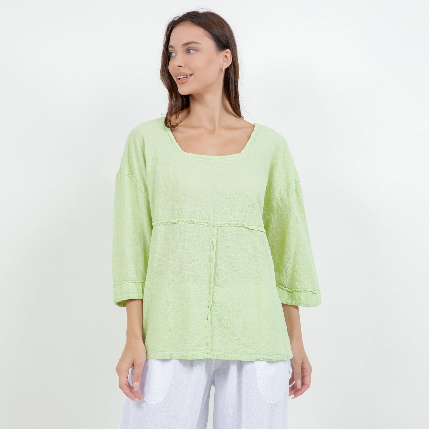 Elena Top 100% Cotton Gauze in Acacia - Elena Rybakina 100 Weeks Top 5
