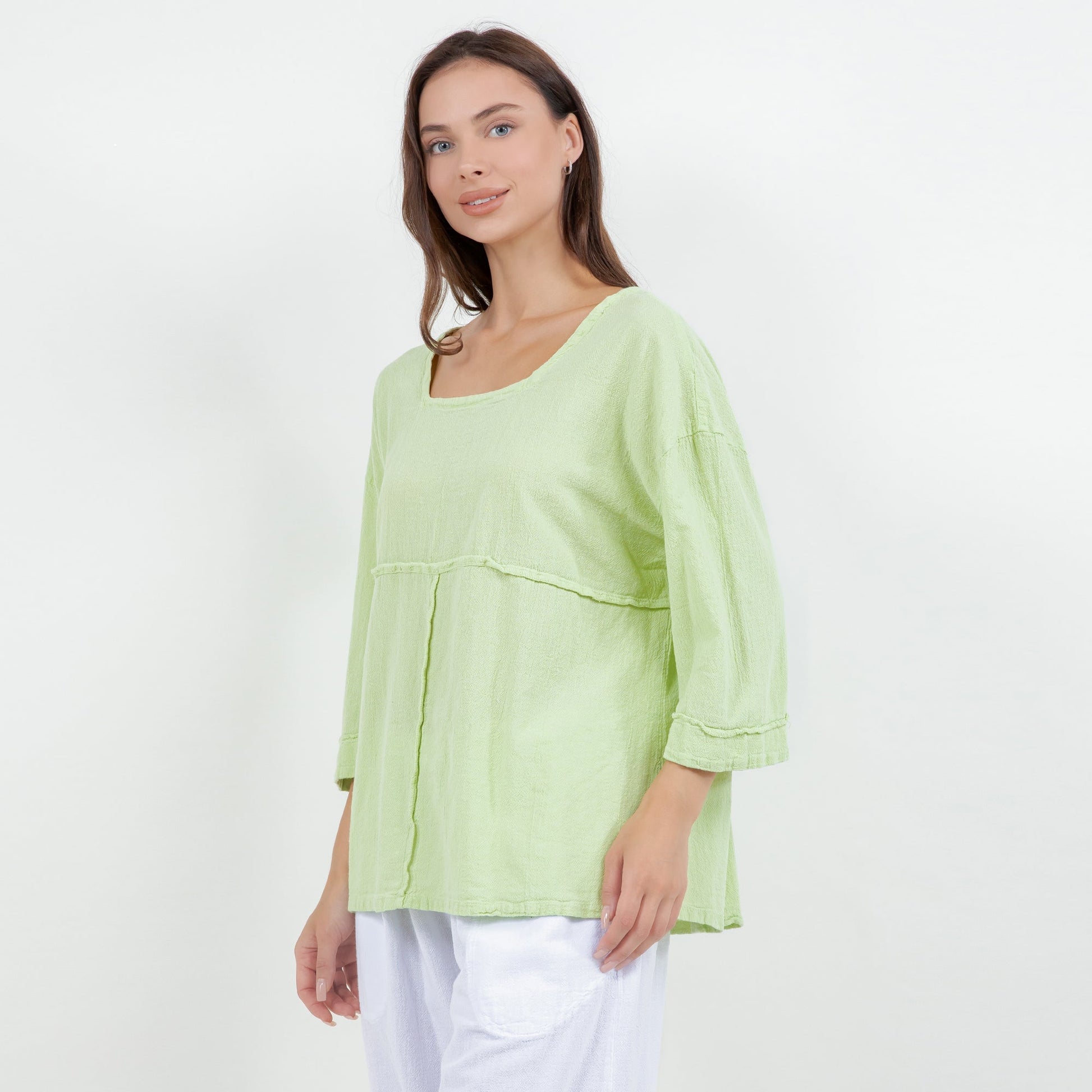 Elena Top 100% Cotton Gauze in Black view 4 - Elena Rybakina 100 Weeks Top 5
