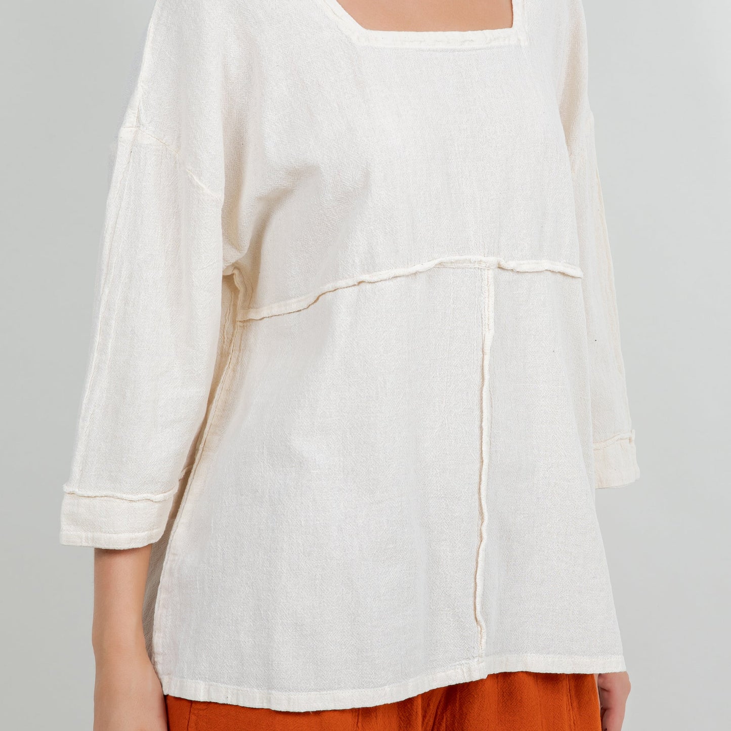 Elena Top 100% Cotton Gauze in Eggplant view 7 - Elena Rybakina 100 Weeks Top 5