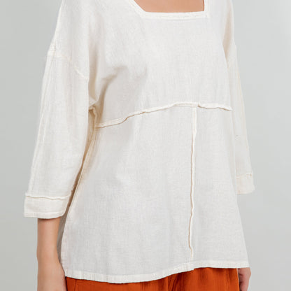 Elena Top 100% Cotton Gauze in Eggplant view 7 - Elena Rybakina 100 Weeks Top 5