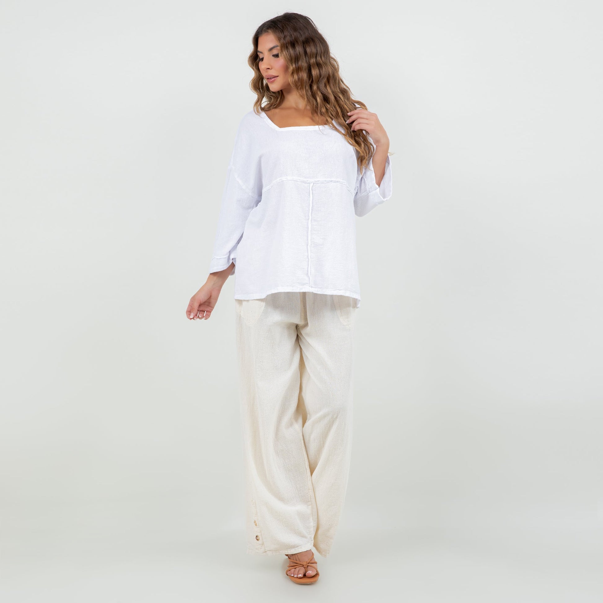 Elena Top 100% Cotton Gauze in Olive view 15 - Elena Rybakina 100 Weeks Top 5