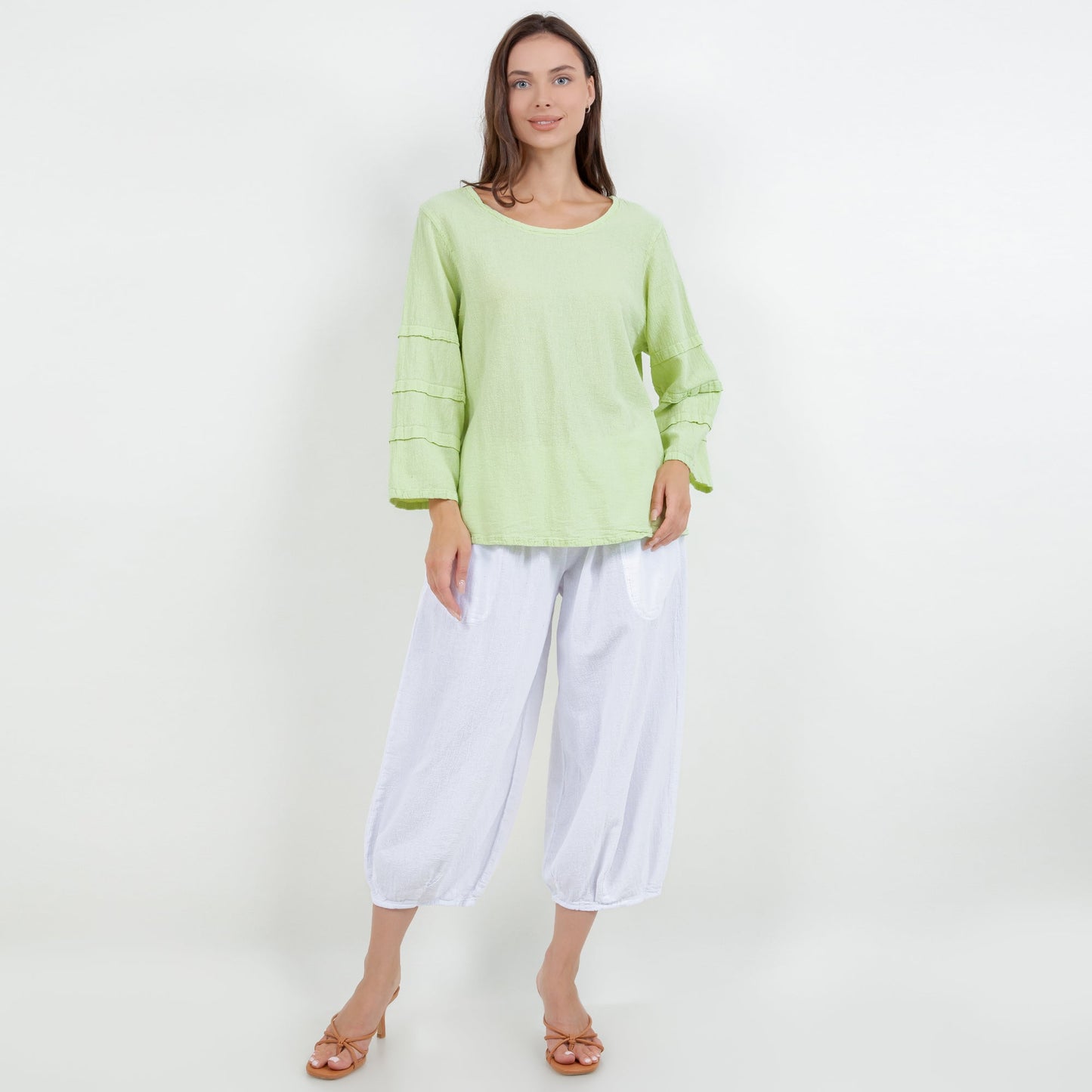 Elena Top 100% Cotton Gauze in Salsa view 21 - Elena Rybakina 100 Weeks Top 5