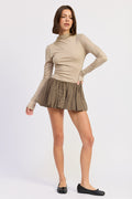 Eliza Mock Neck Top view 4 (top) - mock top, eliza mock top - shop at us.meeeshop