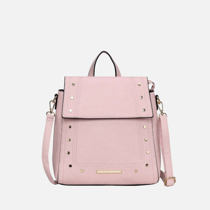 Elke Convertible Backpack Handbag in Navy view 7