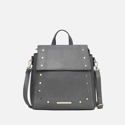 Elke Convertible Backpack Handbag in Taupe view 12