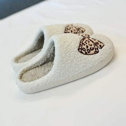 Ellisonyoung.com Emily Bow Cozy Lounge Slippers in L/XL view 3 (piece)
