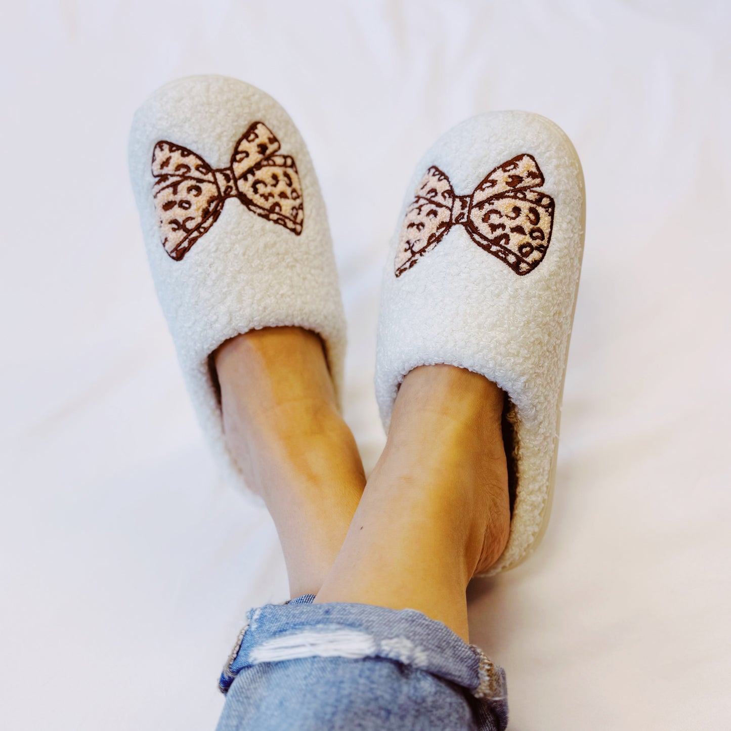 Ellisonyoung.com Emily Bow Cozy Lounge Slippers view 5 (piece)