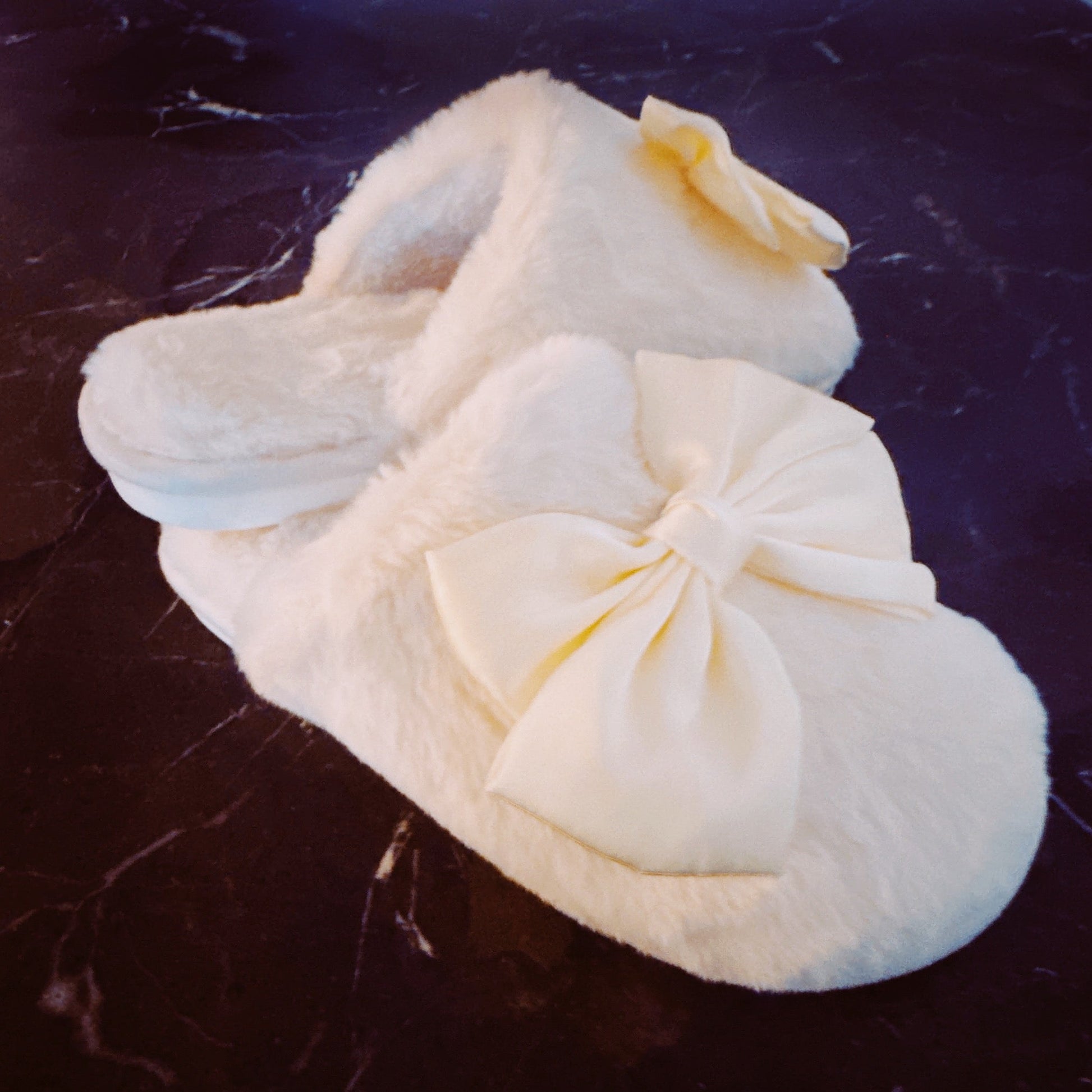 Ellisonyoung.com Satin Shine Fur Cozy Lounge Slippers in Pink view 5 (piece)