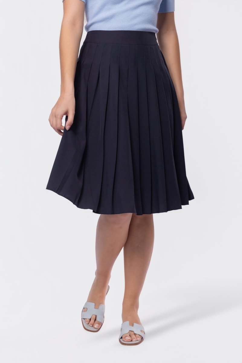 Ember Skirt 25" (navy) S view 2 (skirt) - navy skirt, ember navy skirt - shop at us.meeeshop