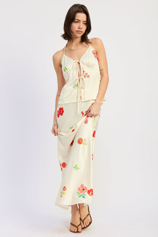 Emelia Midi Skirt in Ivory Multi - Amelia Midi Skirt (dress)