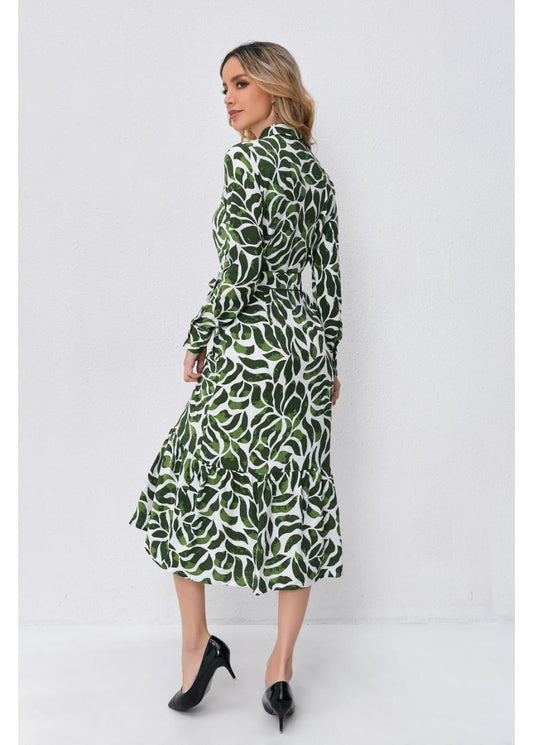 Emerald Breeze Midi Dress in S view 2