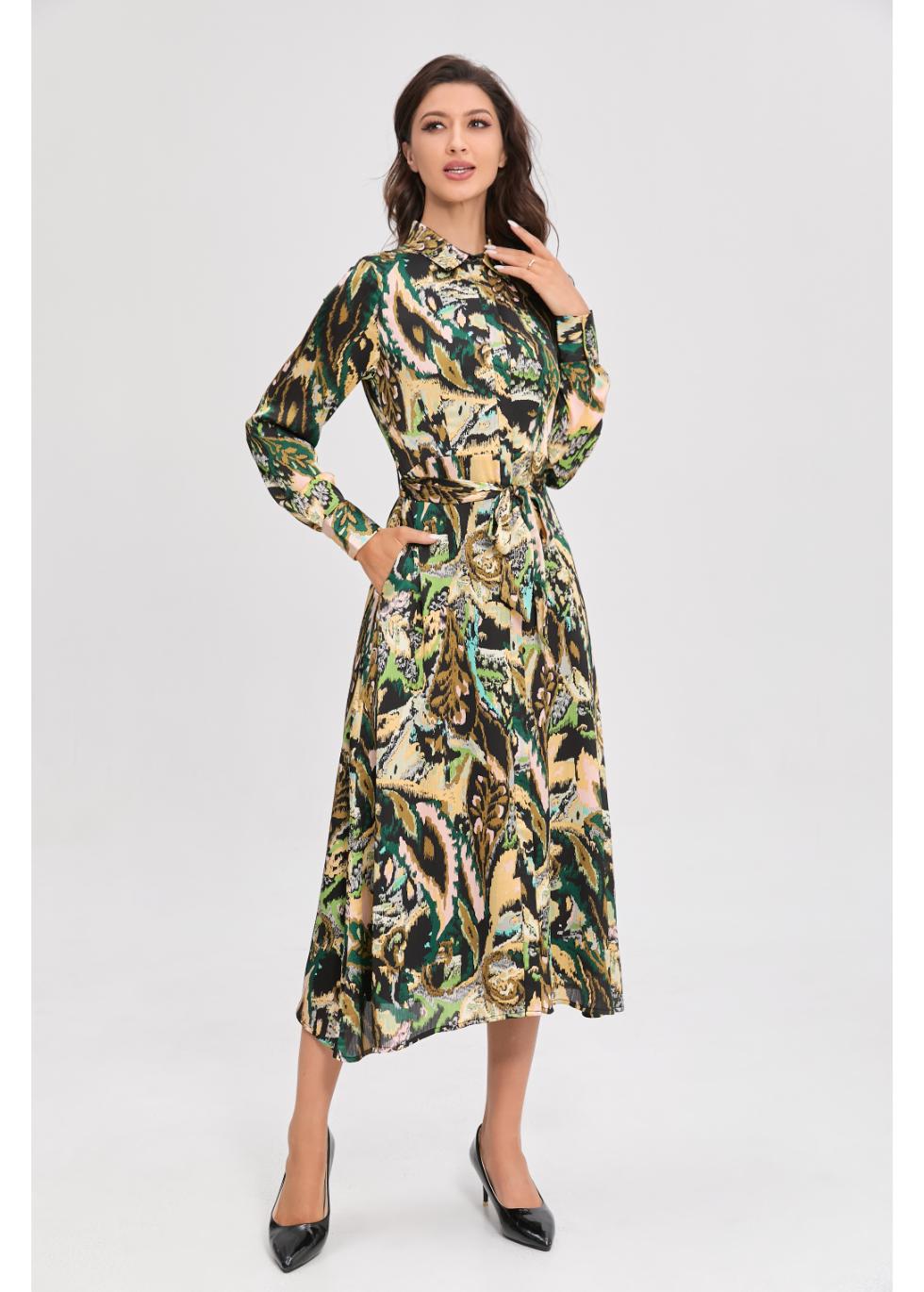 Emerald Mirage Midi Dress in L view 4 - Emerald Wear In Which Metal