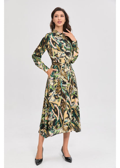 Emerald Mirage Midi Dress in L view 4 - Emerald Wear In Which Metal
