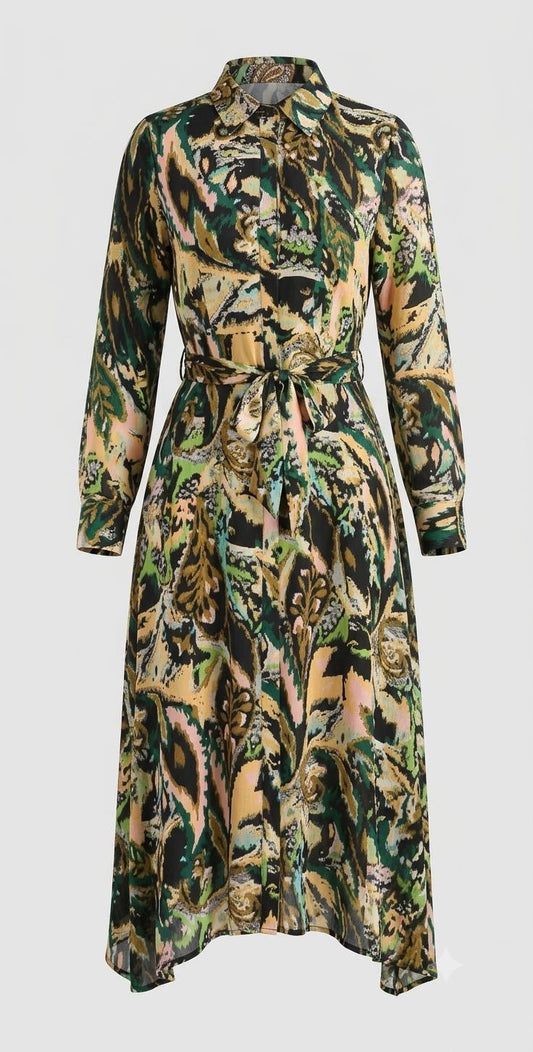Emerald Mirage Midi Dress in XS - Emerald Wear In Which Metal