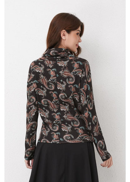 Emerald Paisley Knit Top in L view 4 - Fall Wardrobe Essential