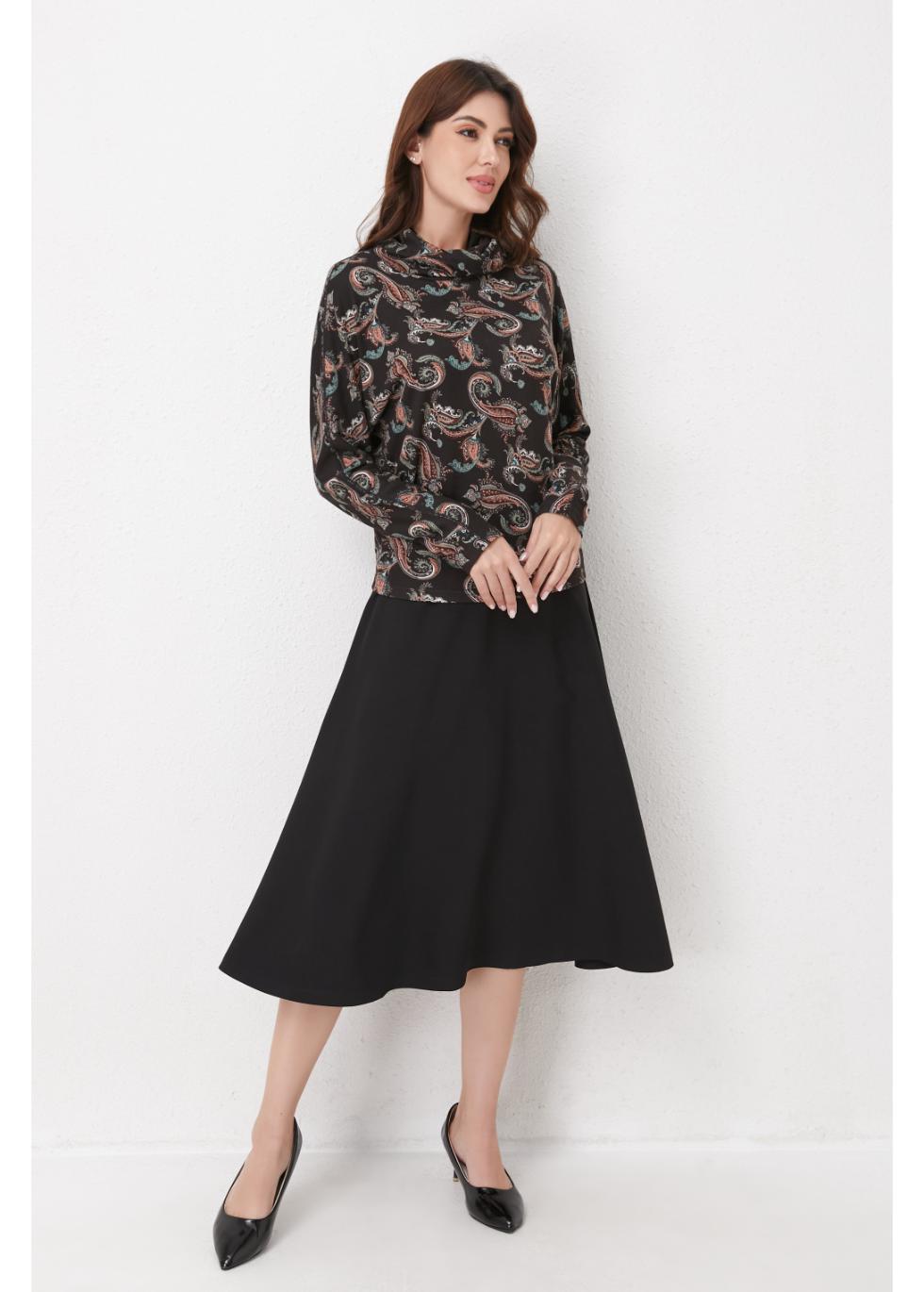Emerald Paisley Knit Top in XL view 5 - Fall Wardrobe Essential