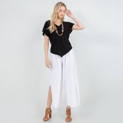 Emma 100% Gorgeous Flow! Cotton Gauze Pants in 0 (XS/S) view 4 (bottom)