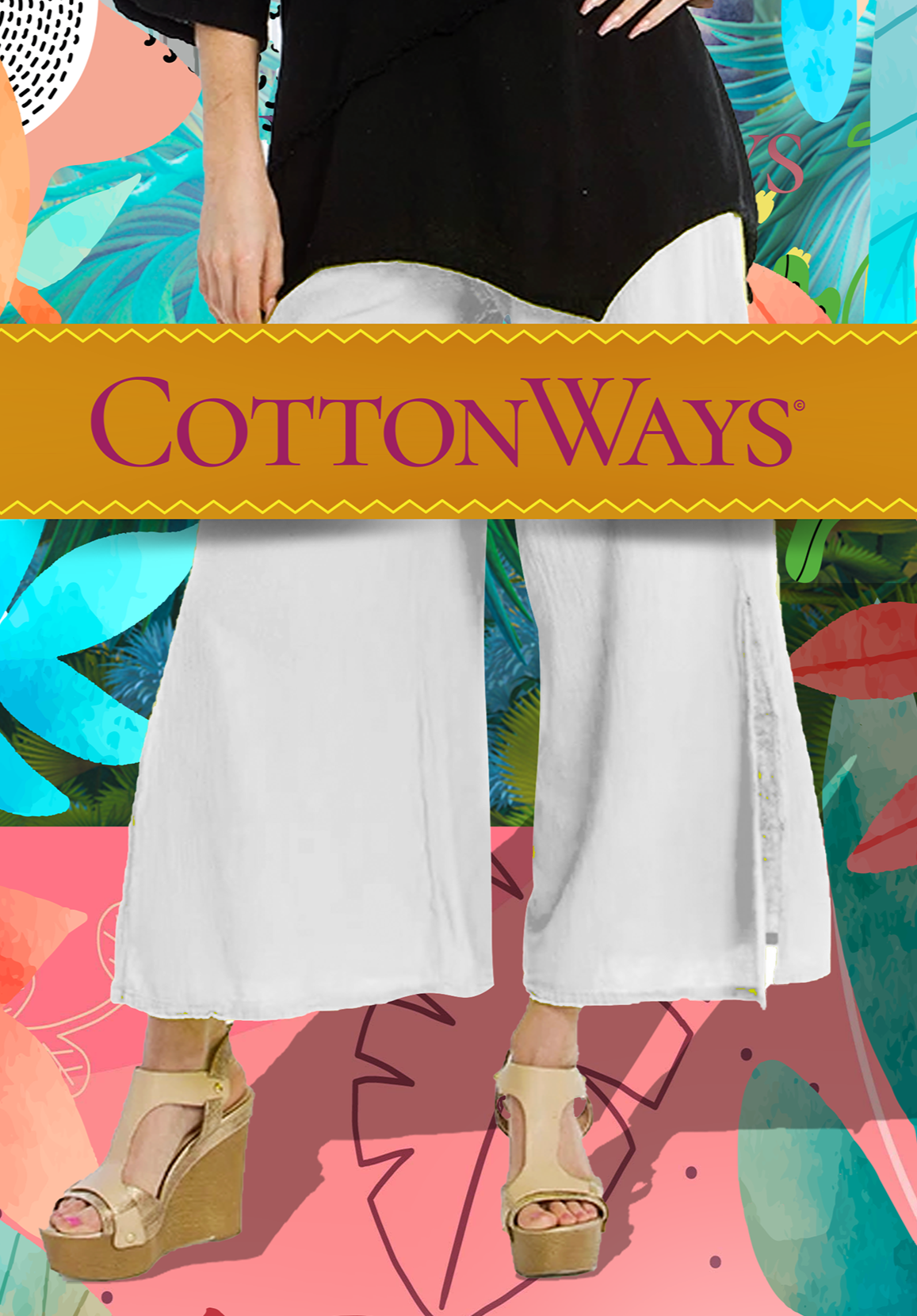 Emma 100% Gorgeous Flow! Cotton Gauze Pants in 1 (S/M) view 8 (bottom)