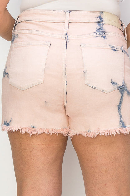 Emma plus High Rise Stretch Mom Shorts in P-22 view 4 - High-Waisted (bottom)