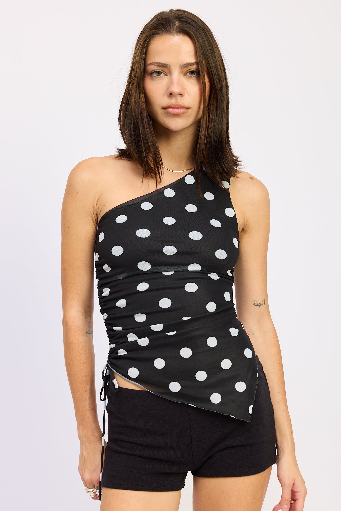 Emory Park Alessandra Top in Black White view 5