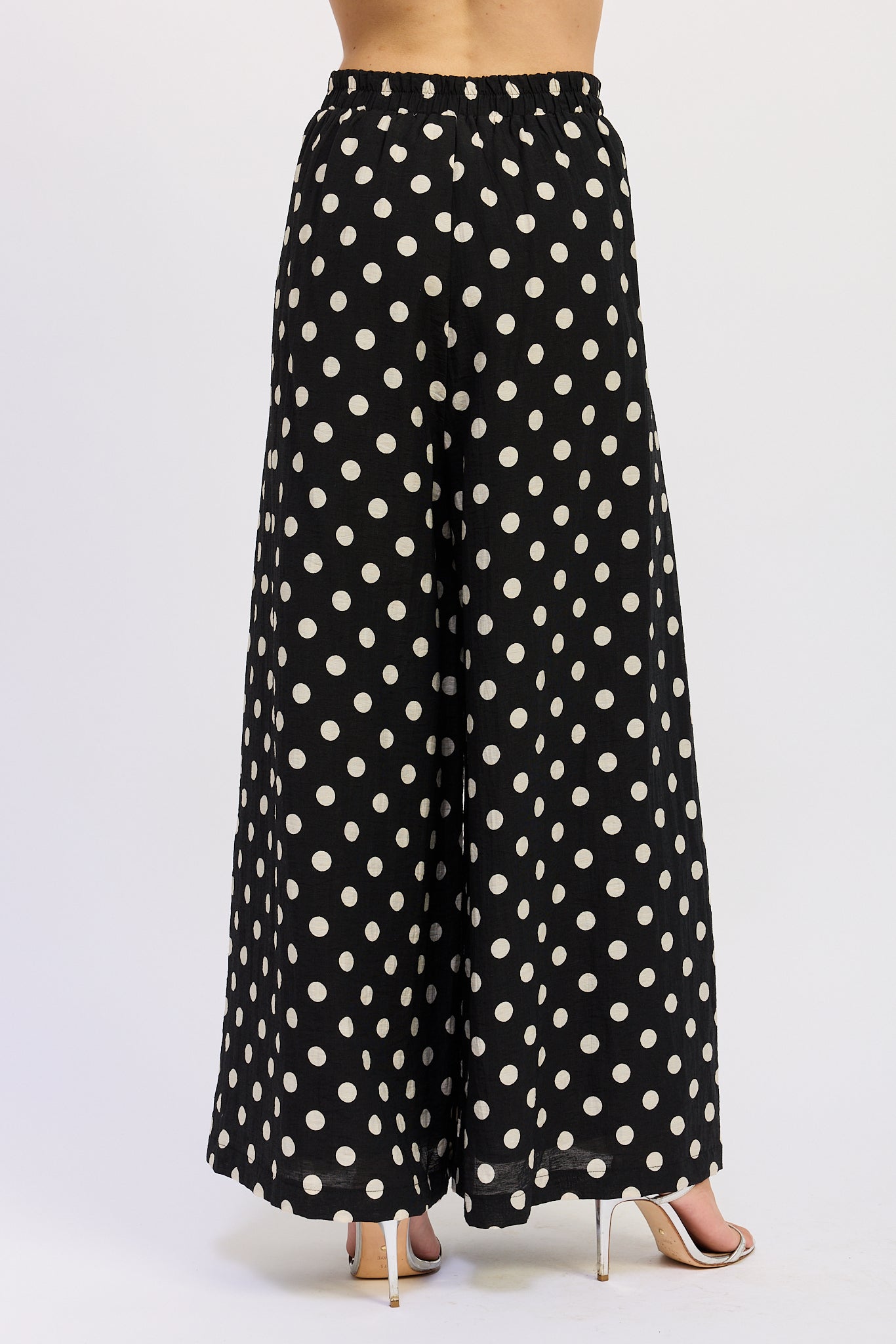 Emory Park Alice Wide Leg Pants in Black Polka Dot view 6 - Alice Olivia Wide Pants (bottom)