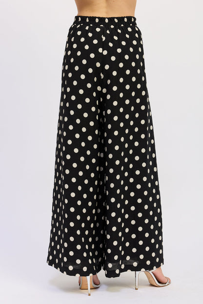 Emory Park Alice Wide Leg Pants in Black Polka Dot view 6 - Alice Olivia Wide Pants (bottom)