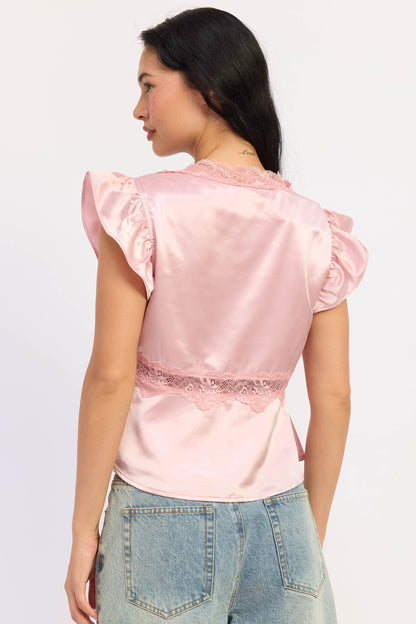 Emory Park Aliza Satin Top view 7