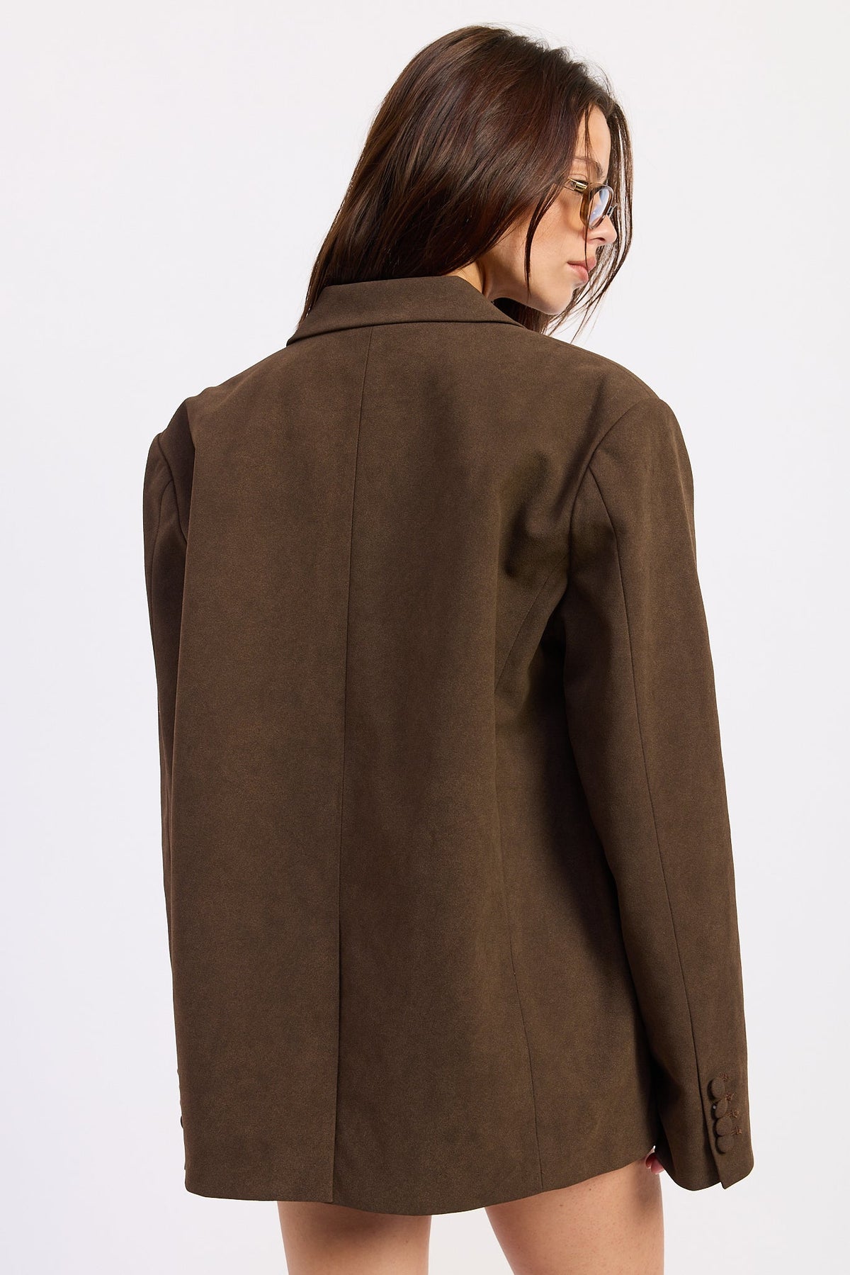 Emory Park Alize Blazer in Expresso view 3 - Casual Office Outfit (layer)