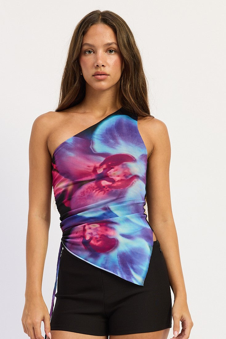 Emory Park Allie Top in Black Floral - Allie Top Off Campus