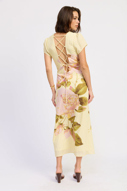 Emory Park Amber Maxi Dress in Yellow Floral view 3 - Amber Maxi Dress Bec And Bridge
