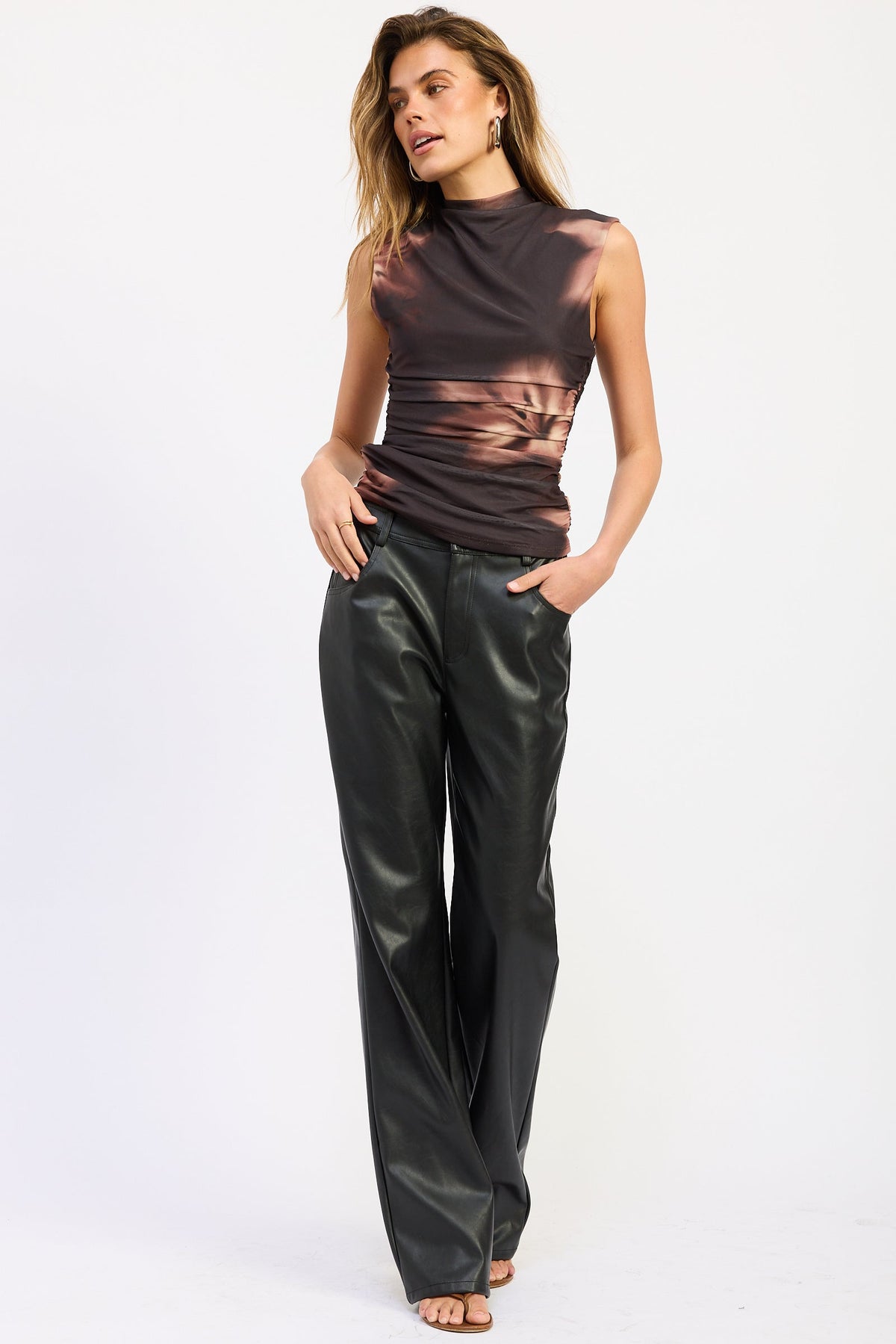 Emory Park Amoret Mesh Top view 4 - Amoret Sheer Top