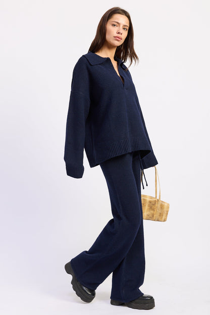 Emory Park Aramelle Pants in Navy view 2 - Arelle Pants (bottom)