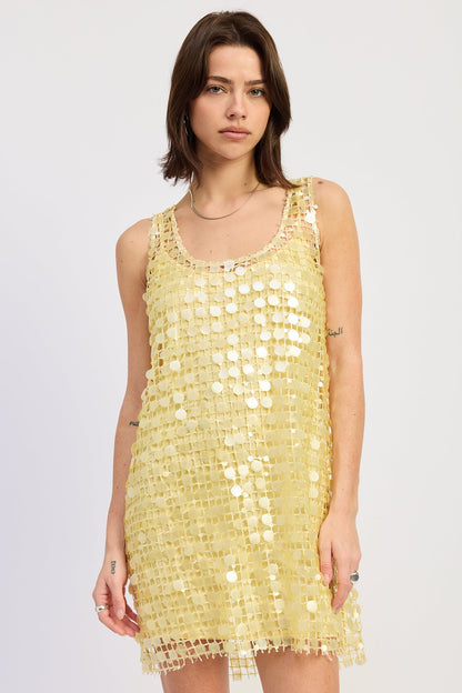Emory Park Bellezza Mini Mesh Dress in Brown view 4 - Belleza Mini Dress