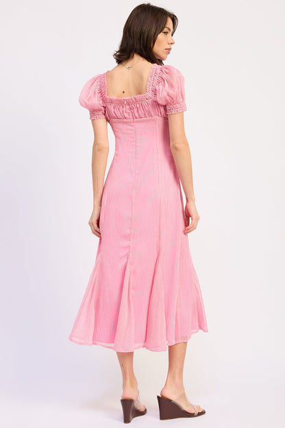 Emory Park Bellis Midi Dress in Pink view 3 - Belisario Midi Dress Midnight Blue