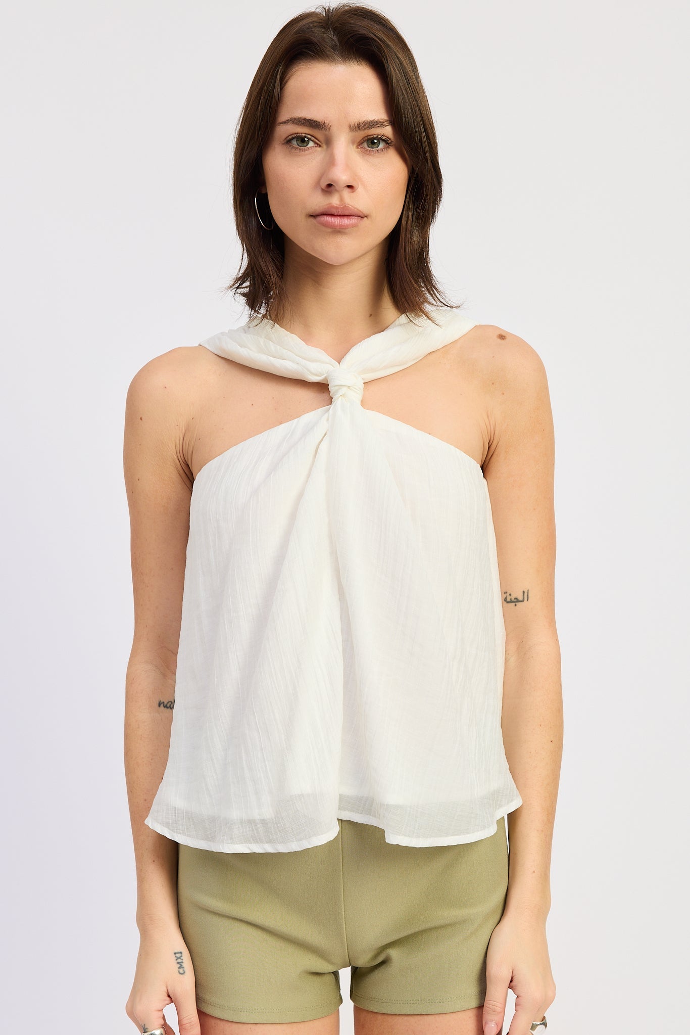 Emory Park Beryl Top in Off-White view 2 - Beryl Topaz