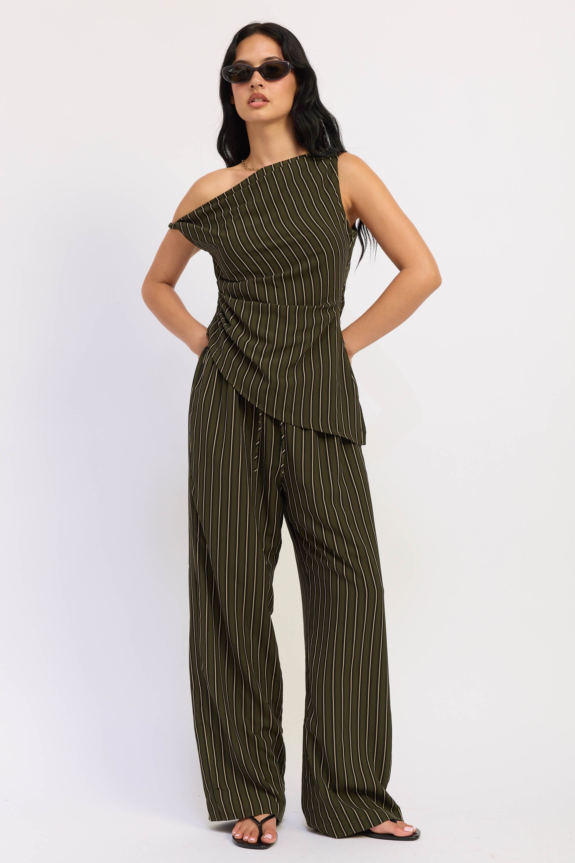 Emory Park Bonnie Pants in Olive Combo - Bonnie Pants Showpo (bottom)