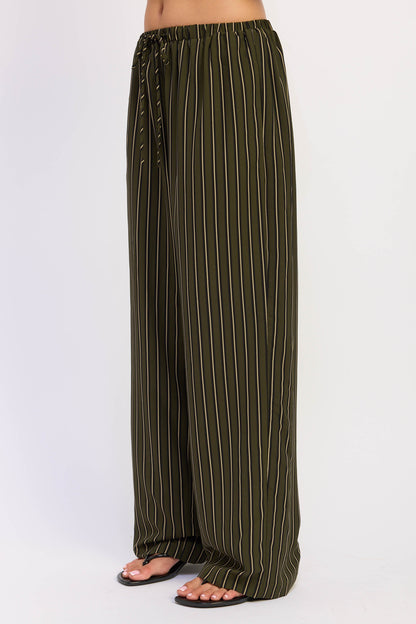 Emory Park Bonnie Pants in Olive Combo view 2 - Bonnie Pants Showpo (bottom)