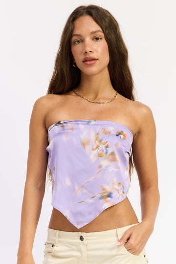 Emory Park Briah Top in Lavender Floral - Brush Top Tee