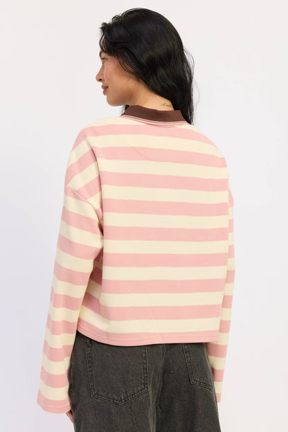 Emory Park Brinley Top in Pink Stripe view 3 - Brinley Tab Top Valance