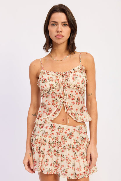 Emory Park Briony Cami Top in Ivory Floral view 5