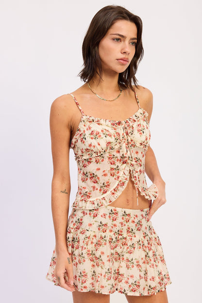 Emory Park Briony Cami Top in Ivory Floral view 6