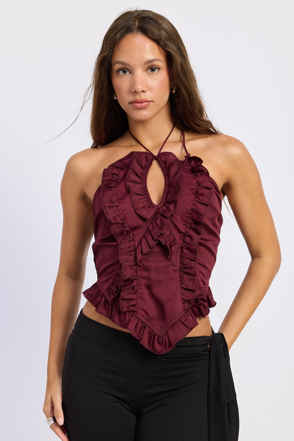 Emory Park Calista Halter Top in Black view 6 - Calista Halter Neck Top (dress)