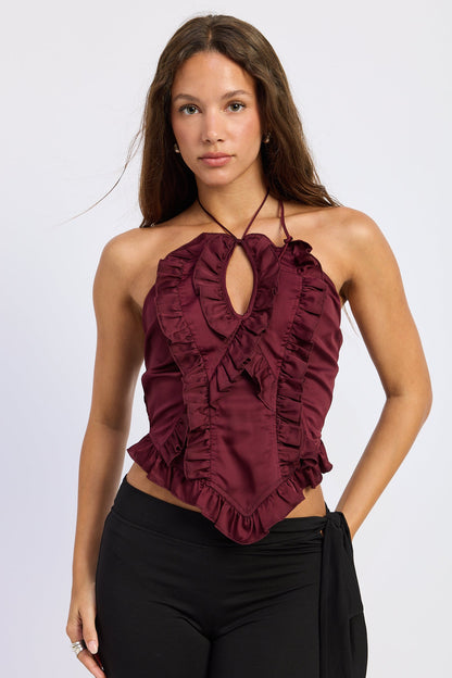 Emory Park Calista Halter Top in Black view 6 - Calista Halter Neck Top (dress)