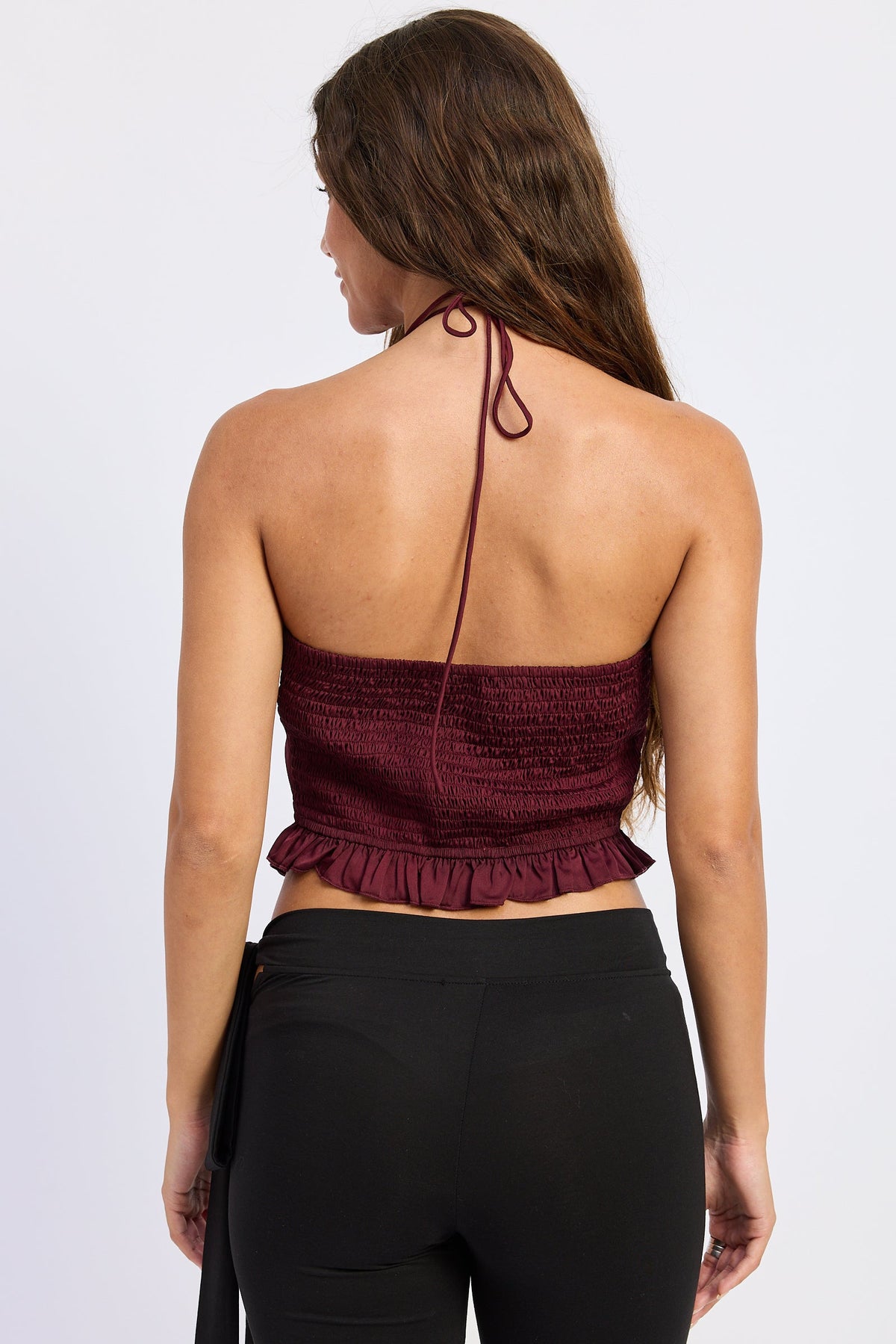 Emory Park Calista Halter Top in Cranberry view 8 - Calista Halter Neck Top (dress)