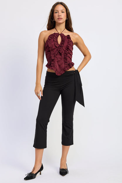 Emory Park Calista Halter Top in Cranberry view 9 - Calista Halter Neck Top (dress)