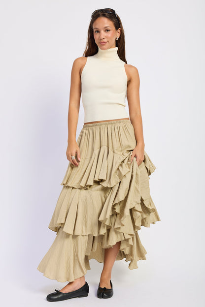 Emory Park Cambria Maxi Skirt in Beige view 4 - Cambria Maxi Dress